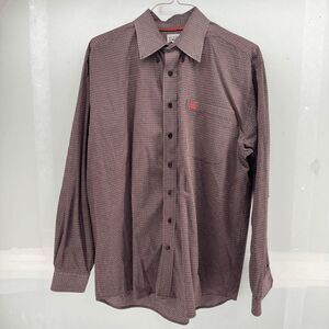 Cinch Performance Shirt Men's Large Black Red Geometric Western Monogram